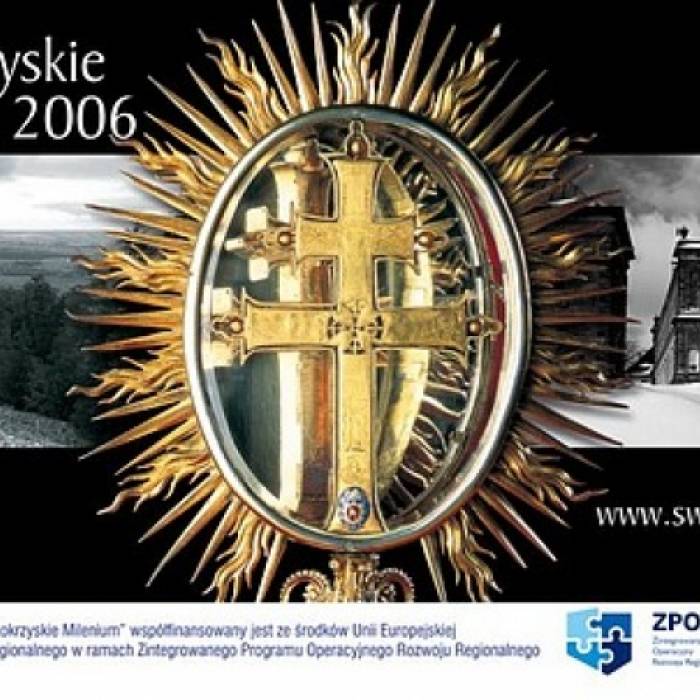 Bilbord promujący klasztor na Świętym Krzyżu